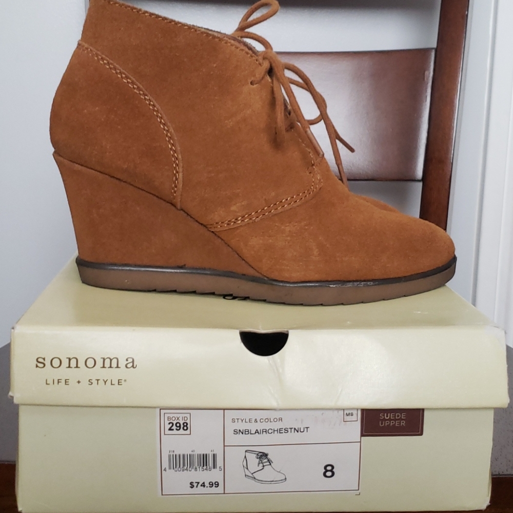 Women's Sonoma Suede Wedge Booties Sz8